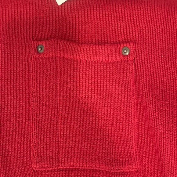 Polo Ralph Lauren Cotton Pocket Sweater Red Sz L - Picture 6 of 9